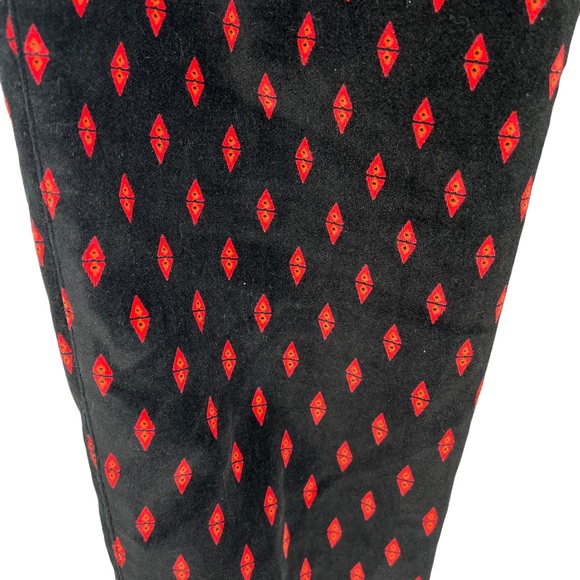 Vintage Liz Sport Super High Waist Retro Abstract Velvet Pants, Size 4 - Picture 12 of 14